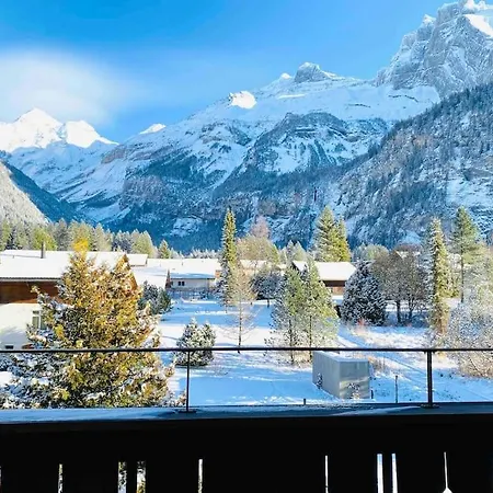 Unique Penthouse With Gallery And Mountain View Kandersteg Esterno foto